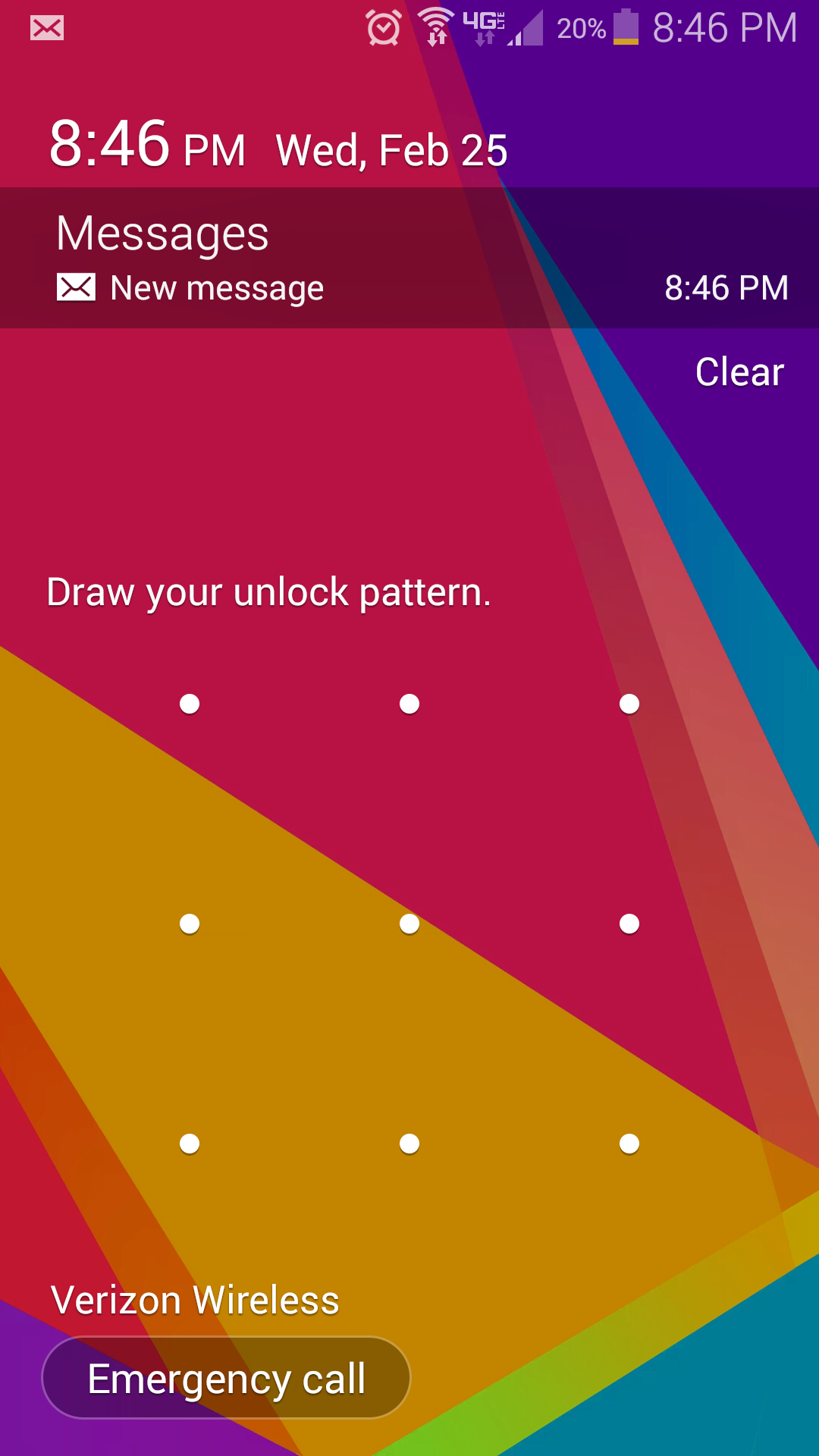 home screen notification example