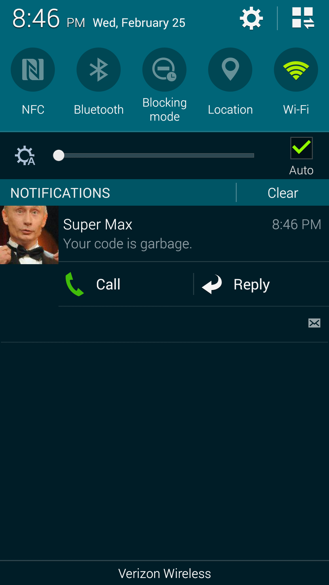 notification tray example